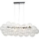 Comet 10 Light 41 inch Clear with Polished Chrome Horizontal Pendant Ceiling Light