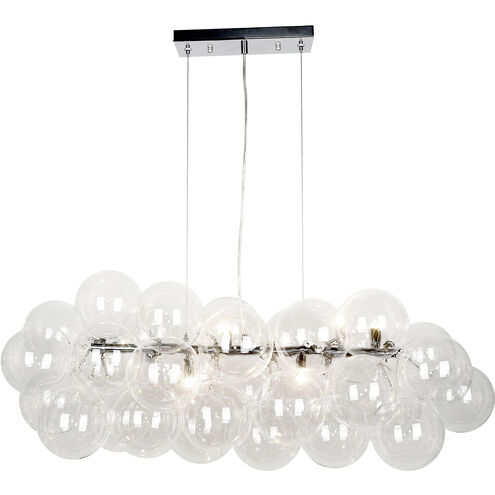 Comet 10 Light 41 inch Clear with Polished Chrome Horizontal Pendant Ceiling Light