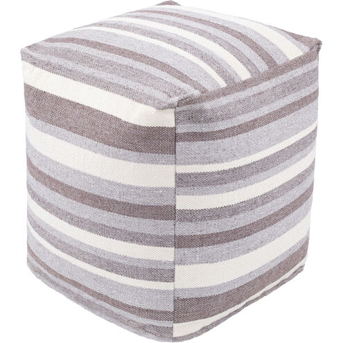 Lori 18 inch Cream Pouf, Cube