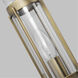 Flynn 1 Light Time Worn Brass Wall Sconce Wall Light