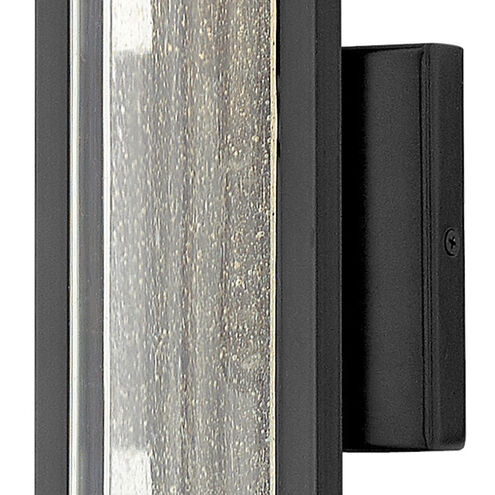 Mist Outdoor Wall Mount Lantern in Satin Black, Medium