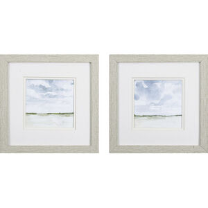 Landscapes Neutral and Green and Blue Framed Art