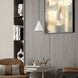 Geneva 1 Light 7 inch White with Brushed Nickel Accents Mini Pendant Ceiling Light