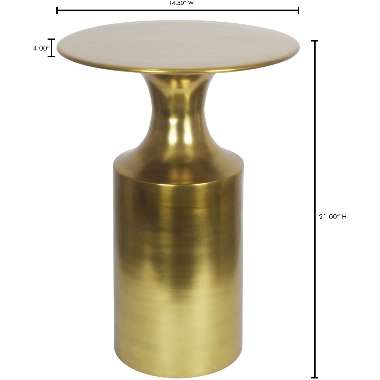Rassa 21 X 14.5 inch Polished Gold Accent Table