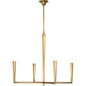 Thomas O'Brien Galahad LED 38 inch Hand-Rubbed Antique Brass Chandelier Ceiling Light, Large