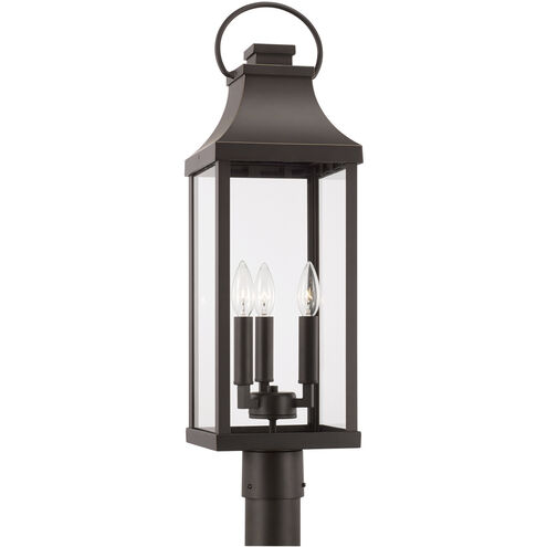 Bradford 3 Light 27 inch Oiled Bronze Outdoor Post Lantern