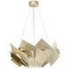 Artiste 3 Light 33 inch Silver Leaf Chandelier Ceiling Light