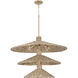 Hilton Head 15 Light 34.25 inch French Gold with Natural Seagrass Pendant Ceiling Light
