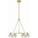 Aragon 6 Light 24 inch Soft Brass Chandelier Ceiling Light