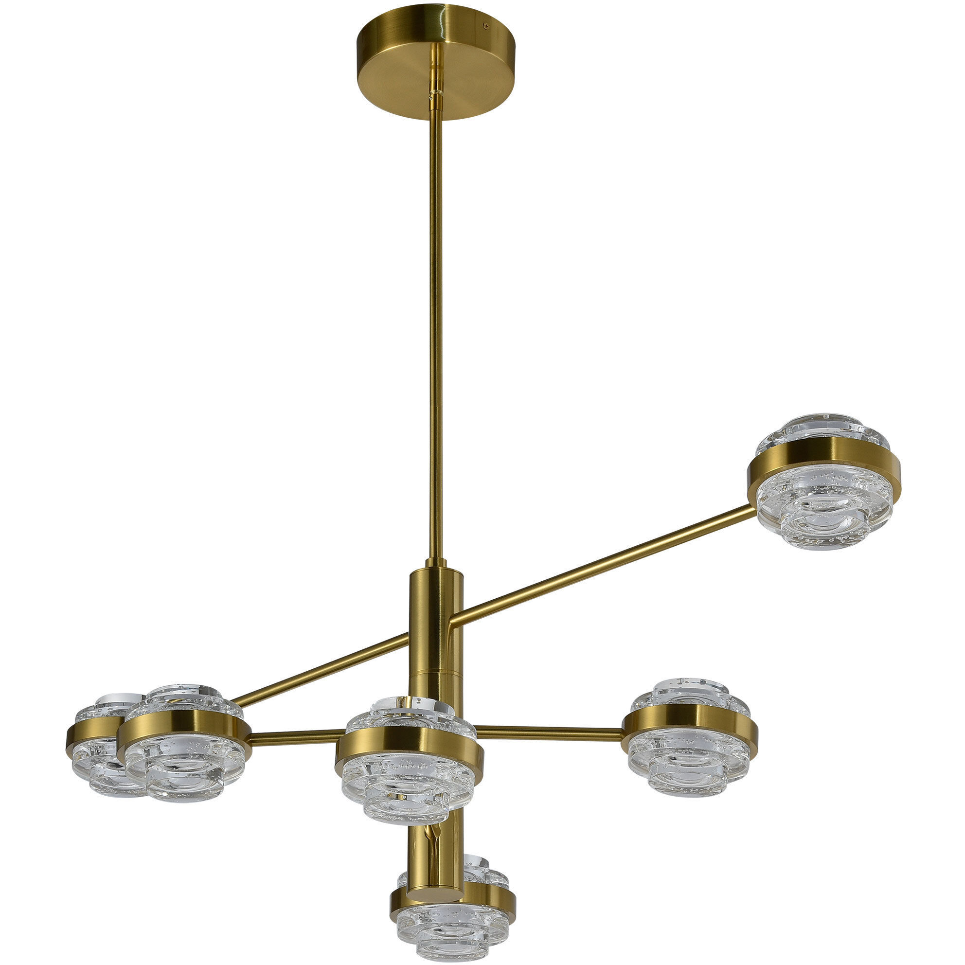 Milano Series 17 inch Antique Brass Chandelier Ceiling Light, Artisan Collection