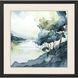 Waterside Collection Modern Rubbed Matte Espresso Wood With Honeycomb Embossing Framed Art
