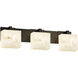 Lumenaria 3 Light 27 inch Dark Bronze Vanity Light Wall Light in Rectangle, Incandescent