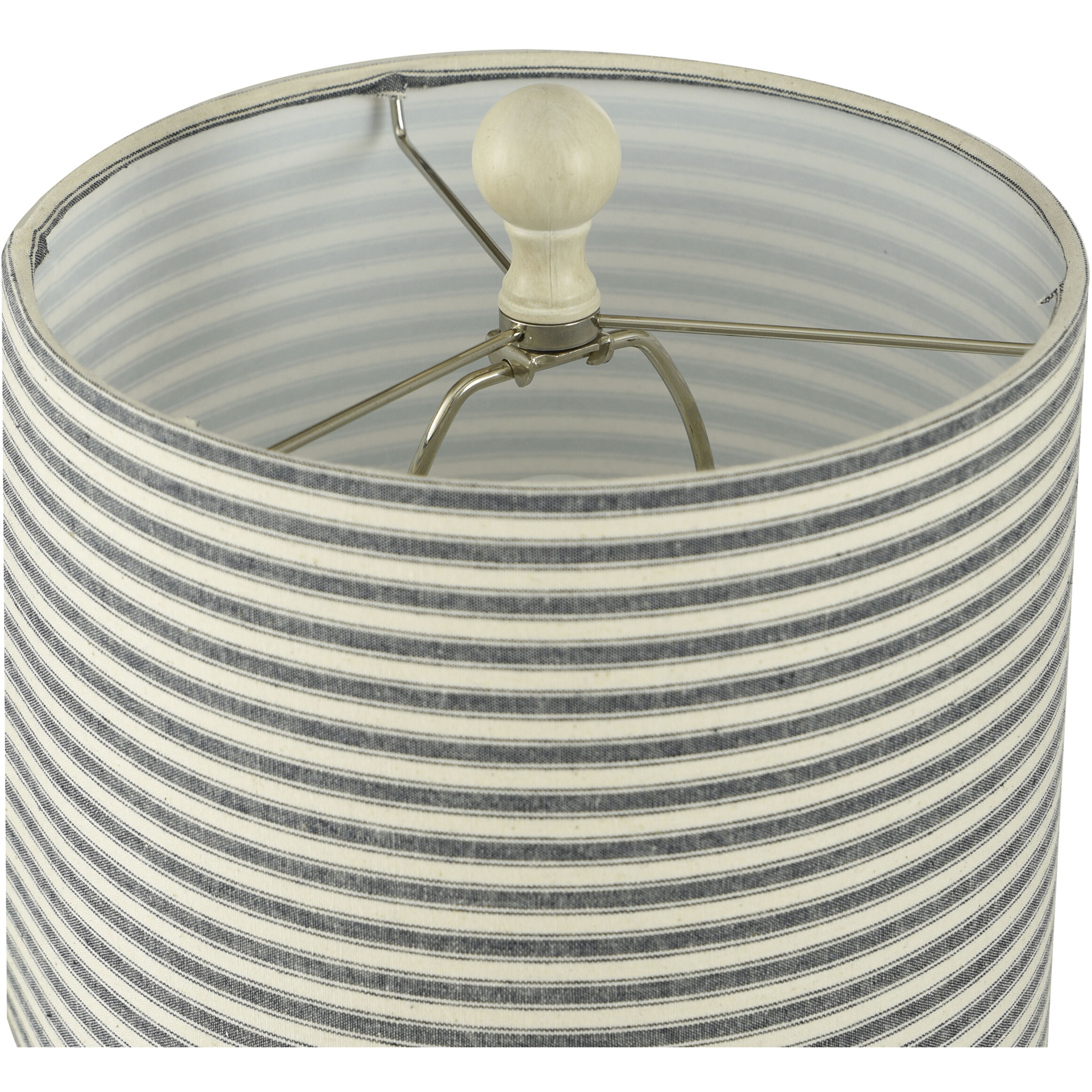 Montauk 22 inch 60.00 watt Molded Nautical Anchor Base In Navy And White Table Lamp Portable Light