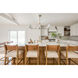 Xavier 6 Light 46 inch Vibrant Gold Linear Chandelier Ceiling Light in Vibrant Gold and White