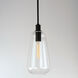 Babylon 1 Light 8 inch Black Single Pendant Ceiling Light