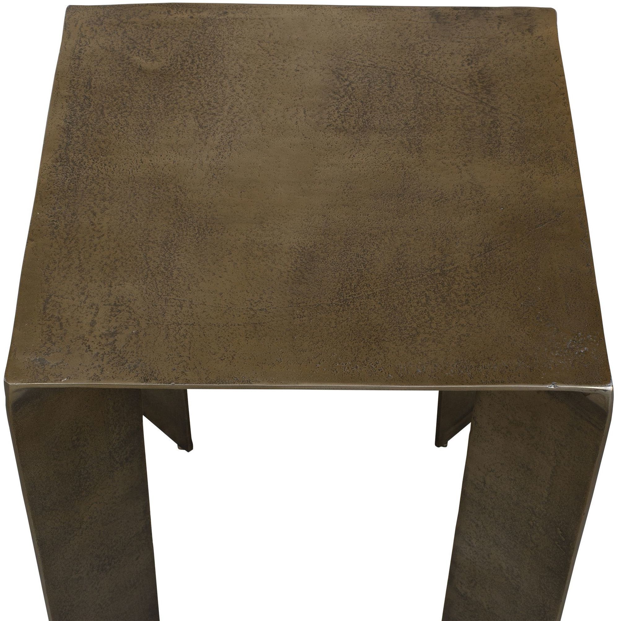 Reade 22 X 18 inch Antique Brass Outdoor Accent Table