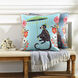 Maharaja Monkey 24 X 6 inch Turquoise Pillow
