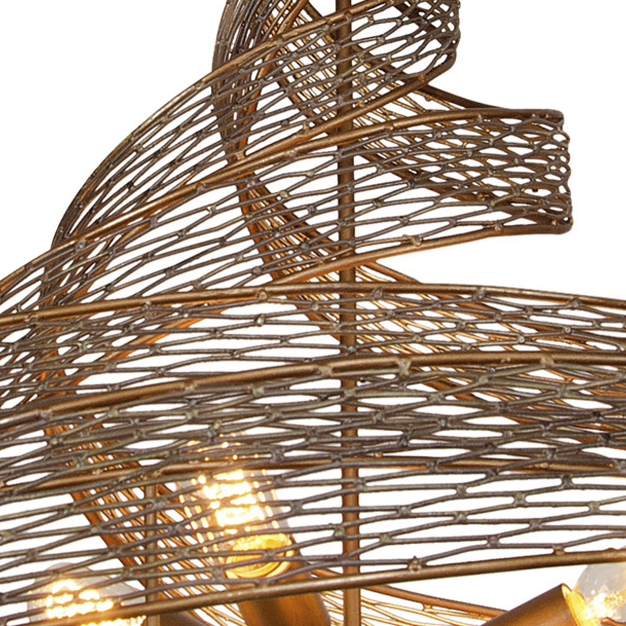 Flow 8 Light 36 inch Hammered Ore Pendant Ceiling Light