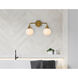 Hanson 2 Light 19 inch Brass Bath Sconce Wall Light