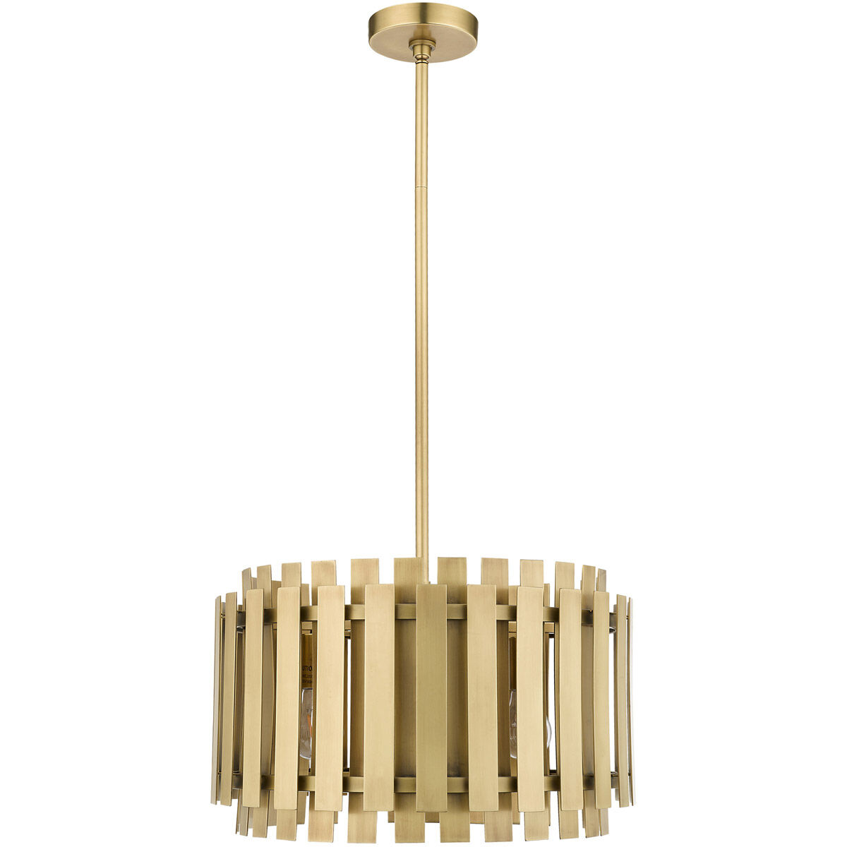 Greenwich 5 Light 18 inch Natural Brass Pendant Chandelier Ceiling Light