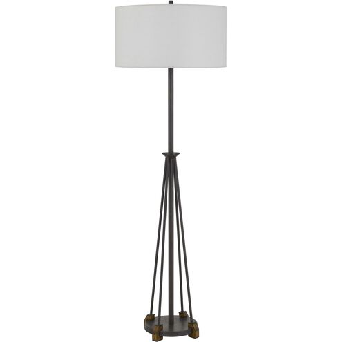 Bellewood 61 inch 150 watt Textured Bronze with Wood Floor Lamp Portable Light