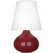 Robert Abbey Small June 23.5 inch 150 watt Oxblood Accent Lamp Portable Light in Oyster Linen OX93 - Open Box