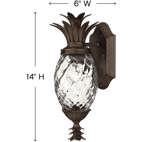 Plantation LED 14 inch Copper Bronze Outdoor Wall Mount Lantern