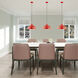 Allison 1 Light 14 inch Shiny Red Mini Pendant Ceiling Light