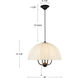 Alora Mood Crosby Pendant Ceiling Light in Brushed Gold