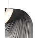 Eco Collection - Madera Family 23.75 inch Matte Black and Black Wood Pendant Ceiling Light, EVOLV