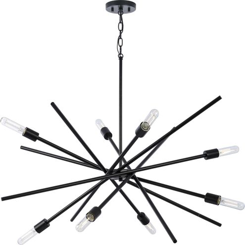 Astra 8 Light 42.38 inch Matte Black Chandelier Ceiling Light, Design Series