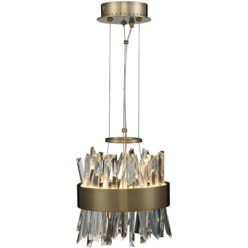 Glacier LED 10 inch Brushed Champagne Gold Mini Pendant Ceiling Light