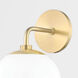 Stella 1 Light 7 inch Aged Brass Wall Sconce Wall Light