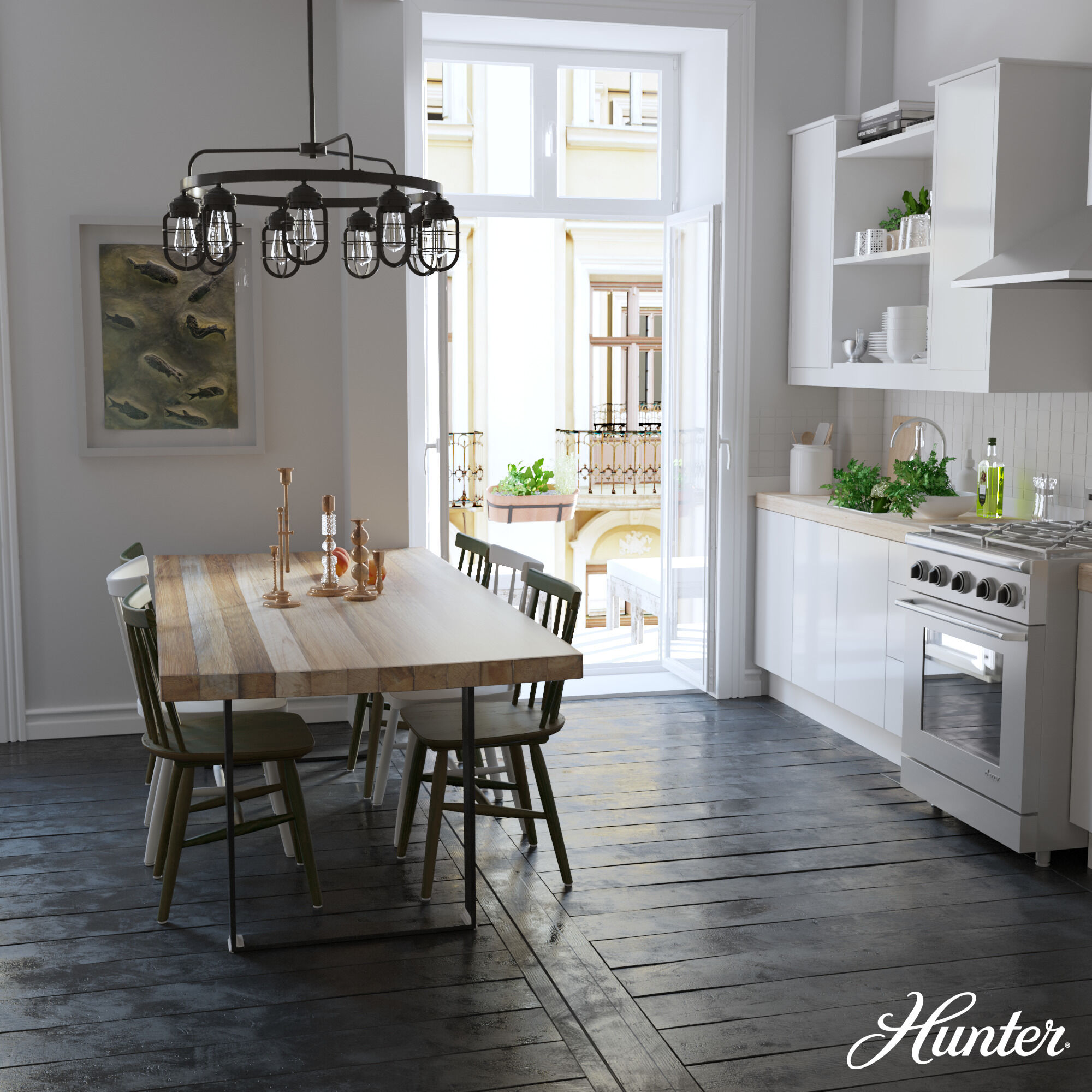 Starklake 9 Light 35 inch Noble Bronze Chandelier Ceiling Light