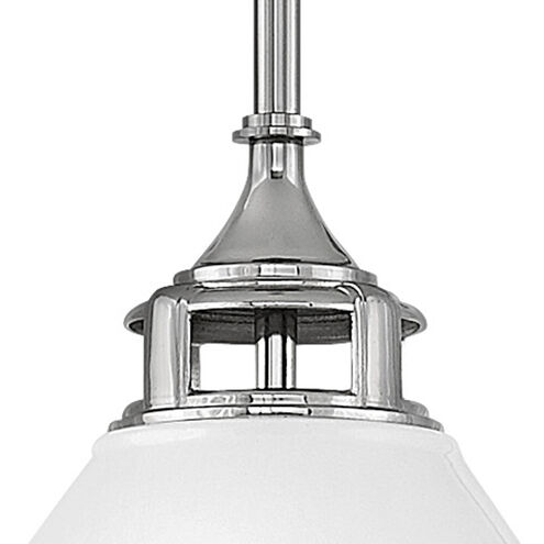 Amelia 1 Light 13 inch Polished White with Polished Nickel Indoor Mini Pendant Ceiling Light