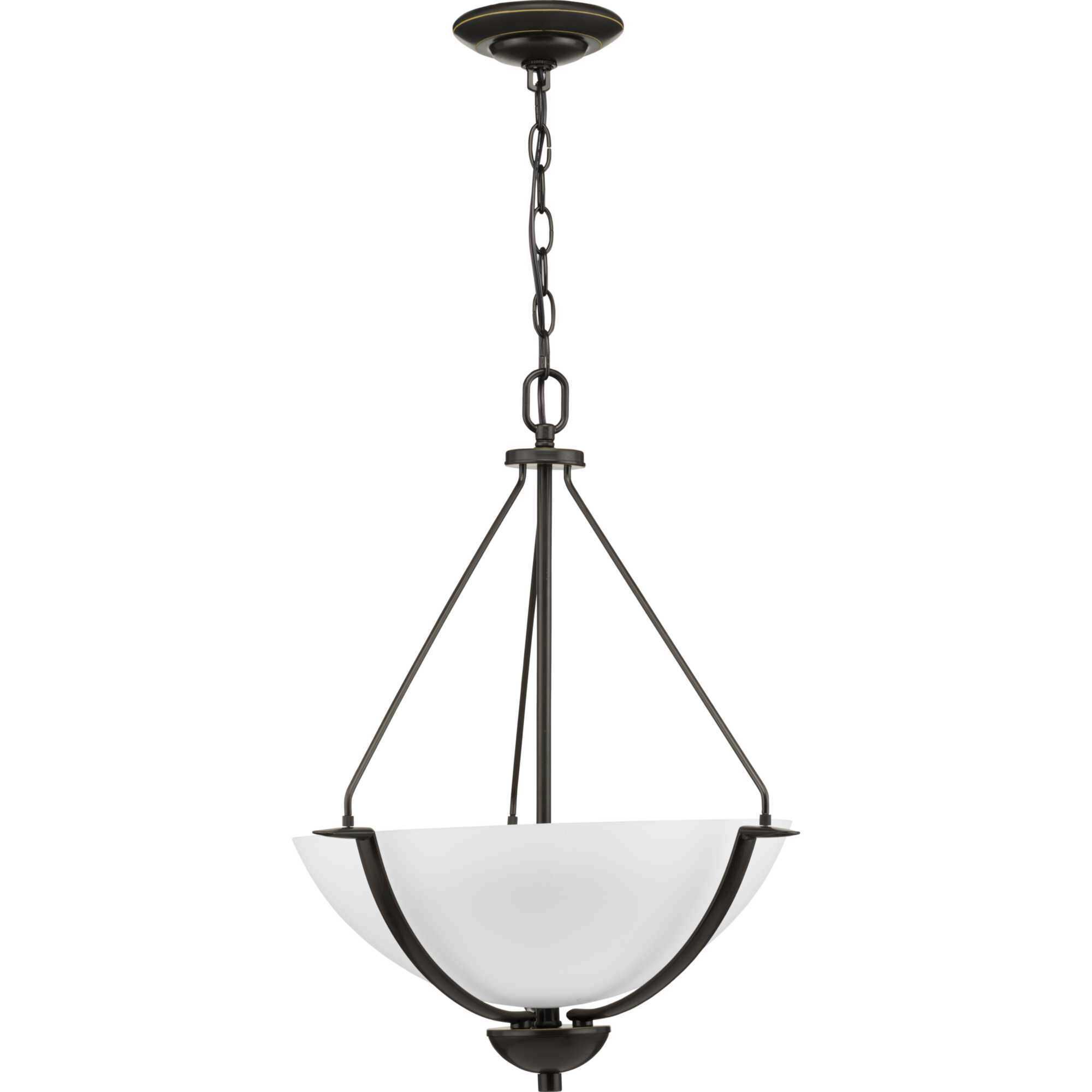 Bravo 3 Light 21 inch Antique Bronze Inverted Pendant Ceiling Light