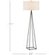 Fiction 71 inch 150 watt Bronze/Antique Brass Floor Lamp Portable Light