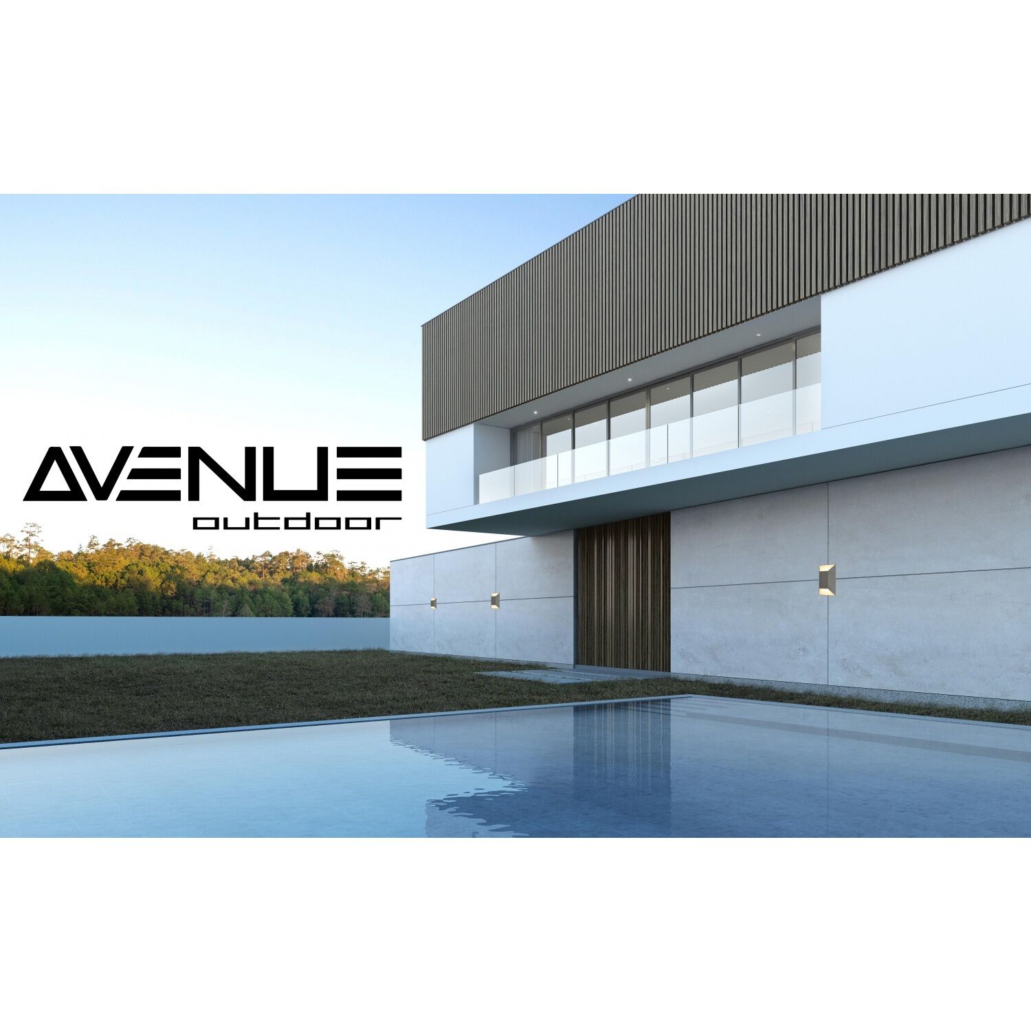 Avenue Outdoor LED 12 inch Silver Outdoor Wall Mount