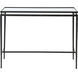 Canyon 42 X 16 inch Black with Clear Console Table