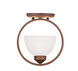 Somerset 1 Light 10 inch Vintage Bronze Semi-Flush Mount Ceiling Light