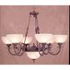 Althaea 7 Light Brown with Ivory Chandelier Ceiling Light