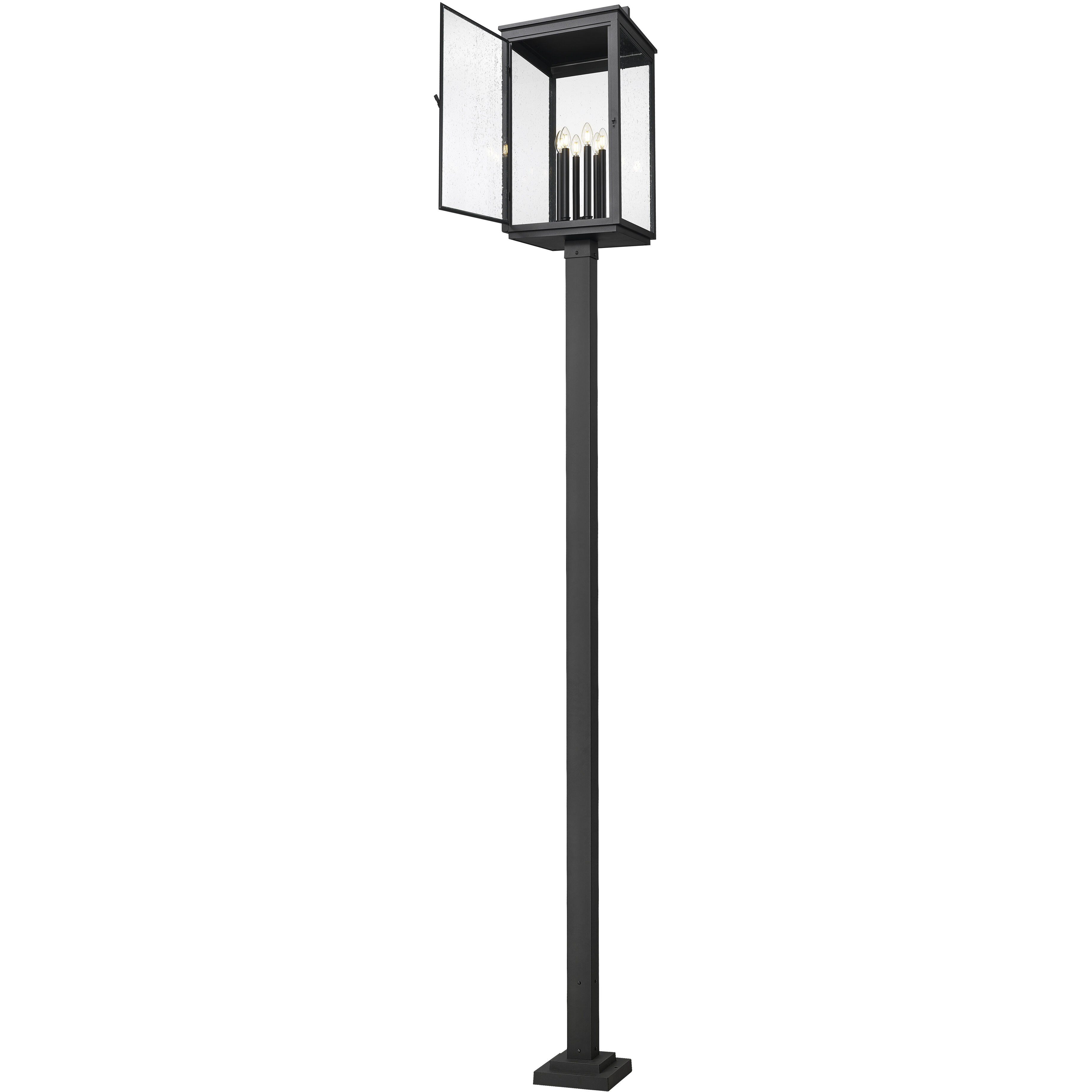 Hartwell 6 Light 125.5 inch Sand Black Outdoor Post Mounted Fixture