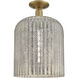 Downtown Urban Bridal Veil 1 Light 12 inch Brushed Brass Semi-Flush Mount Ceiling Light in Mercury