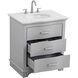 Knox 30 X 34 inch Grey Bathroom Vanity Cabinet