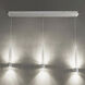 Quill LED 14 inch Chrome Multi-Light Pendant Ceiling Light, dweLED