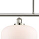 Ballston X-Large Bell 4 Light 48 inch Polished Nickel Island Light Ceiling Light in Matte White Glass