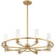 Bolton 8 Light 31 inch Warm Brass Chandelier Ceiling Light