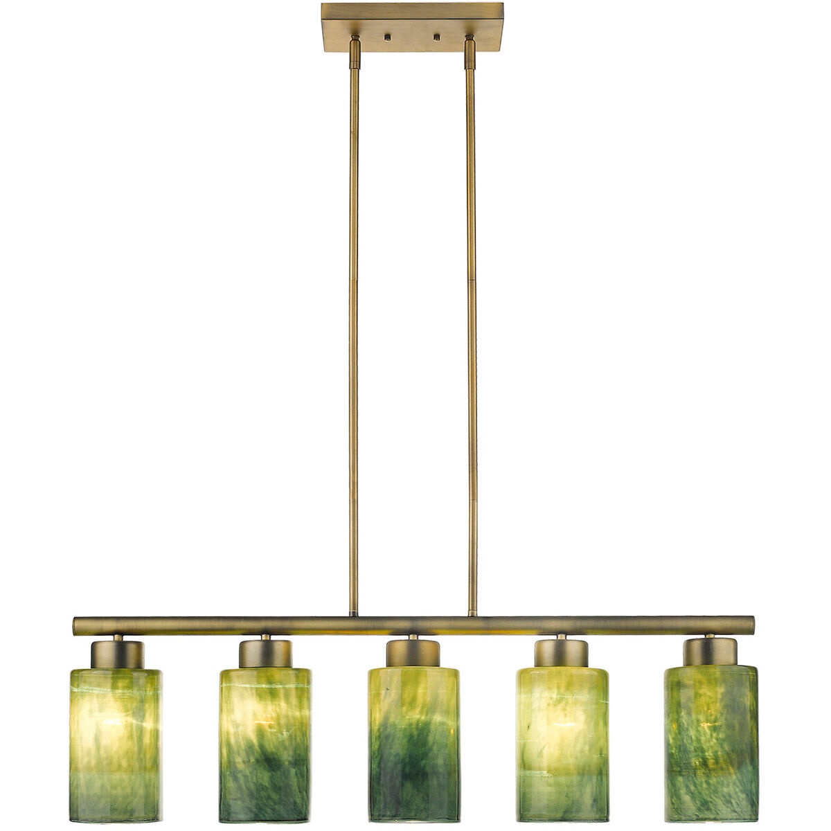 Monet 5 Light 5 inch Brass Pendant Ceiling Light