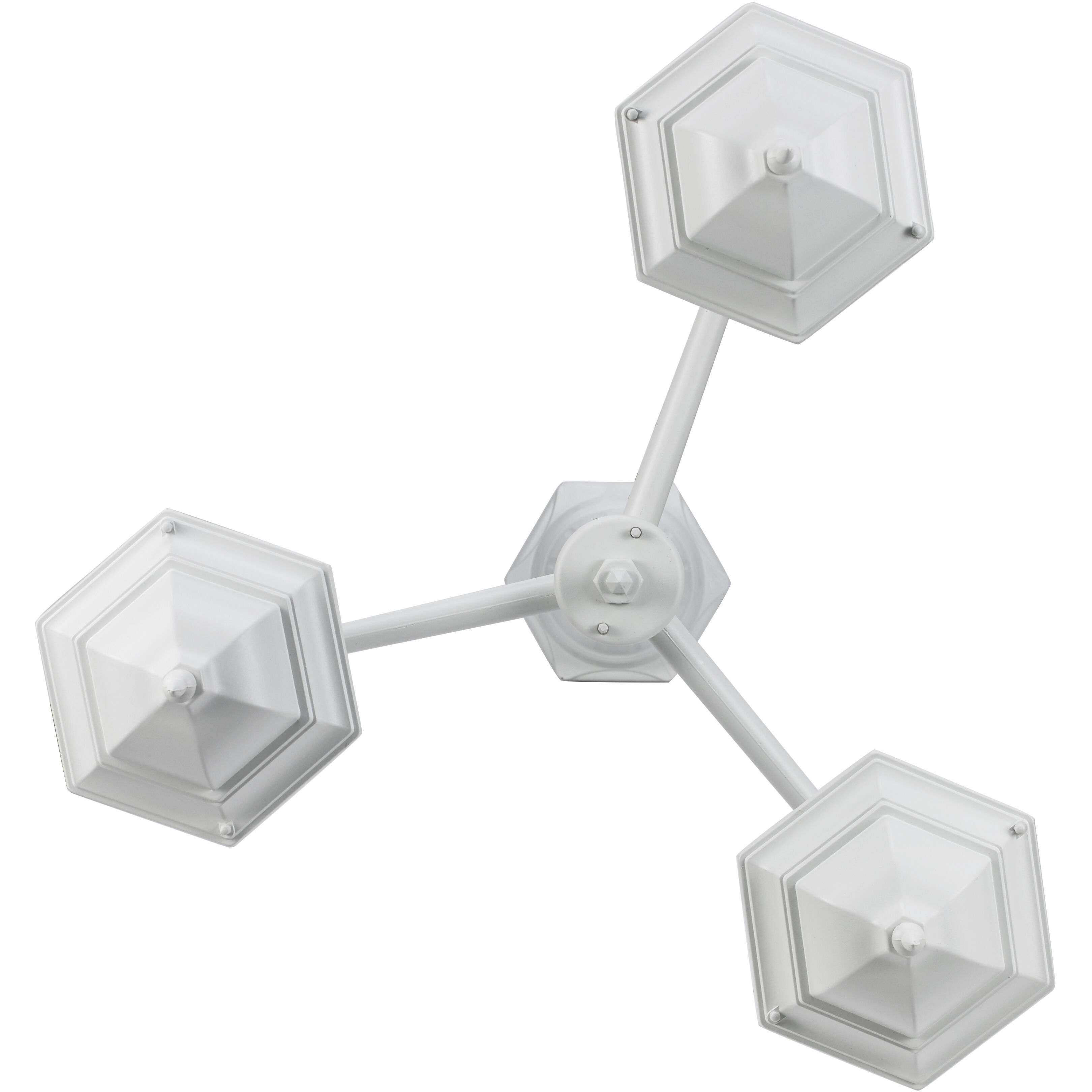 Main Street 3 Light 98 inch White Outdoor Pole Lantern