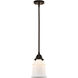 Nouveau 2 Canton LED 6 inch Oil Rubbed Bronze Mini Pendant Ceiling Light in Matte White